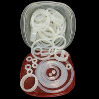 125-Piece Translucent Silicone Rubber Ring Set